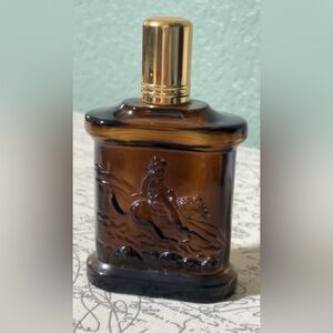 Stetson Amber Brown Cologne Bottle with Gold Label